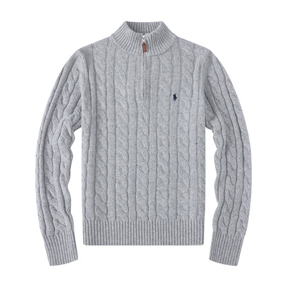 Classic Cable Knit Half Zip Jumper