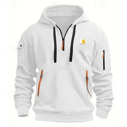 Men's Zipper And Multi Pocket Casual Sport Sweatshirt