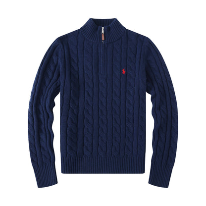 Classic Cable Knit Half Zip Jumper