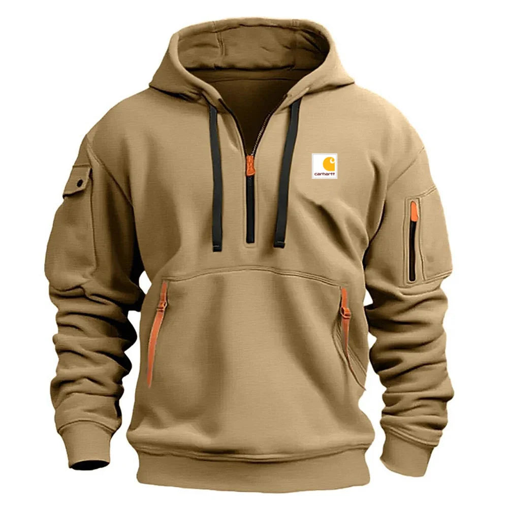 Men's Zipper And Multi Pocket Casual Sport Sweatshirt