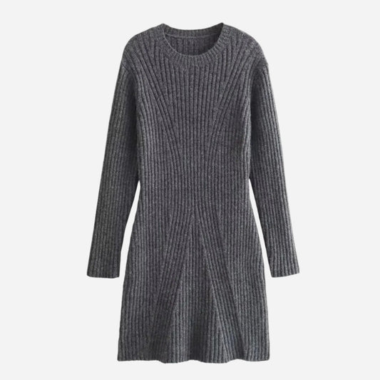 Textured Knit A-Line Dress