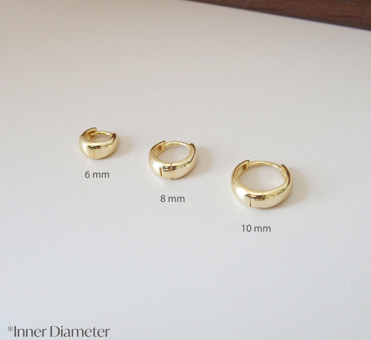 Gold Tapered Hoop Earrings