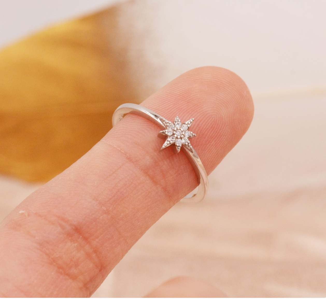 Sterling Silver Starburst Ring