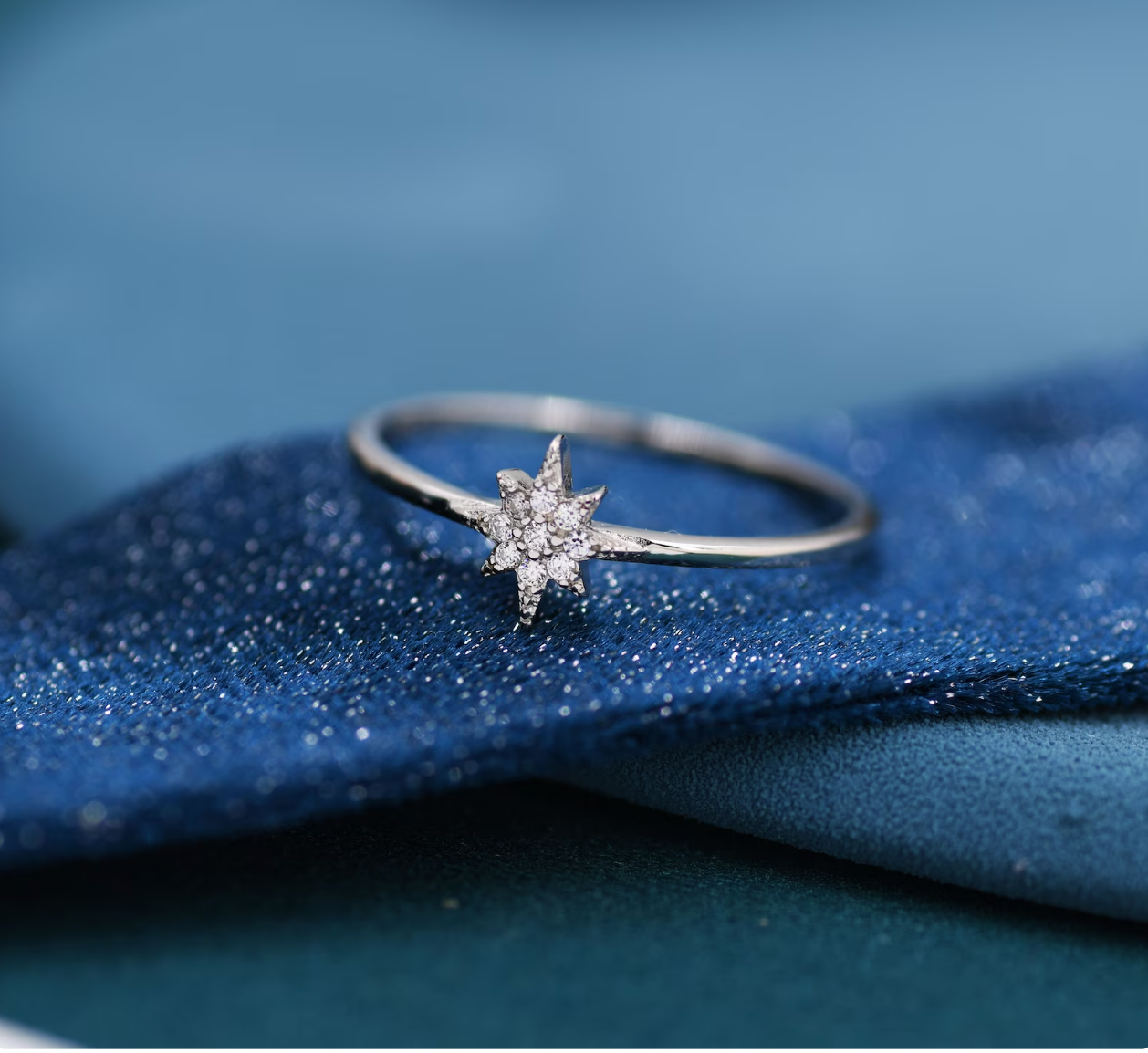 Sterling Silver Starburst Ring