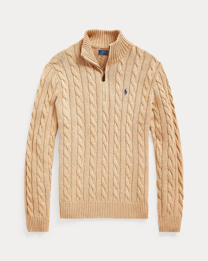 Classic Cable Knit Half Zip Jumper